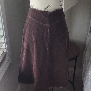 Brown Knee-Length A-Line Skirt for Work